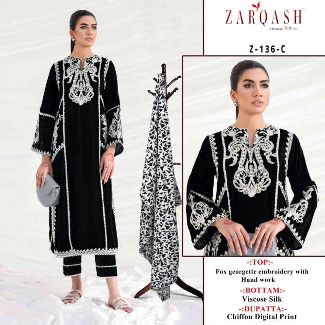 Zarqash Z 136 Pakistani Suit Catalog